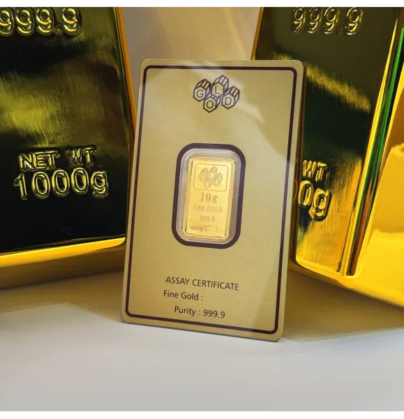 10 gram 24 karat (9999) gold bar