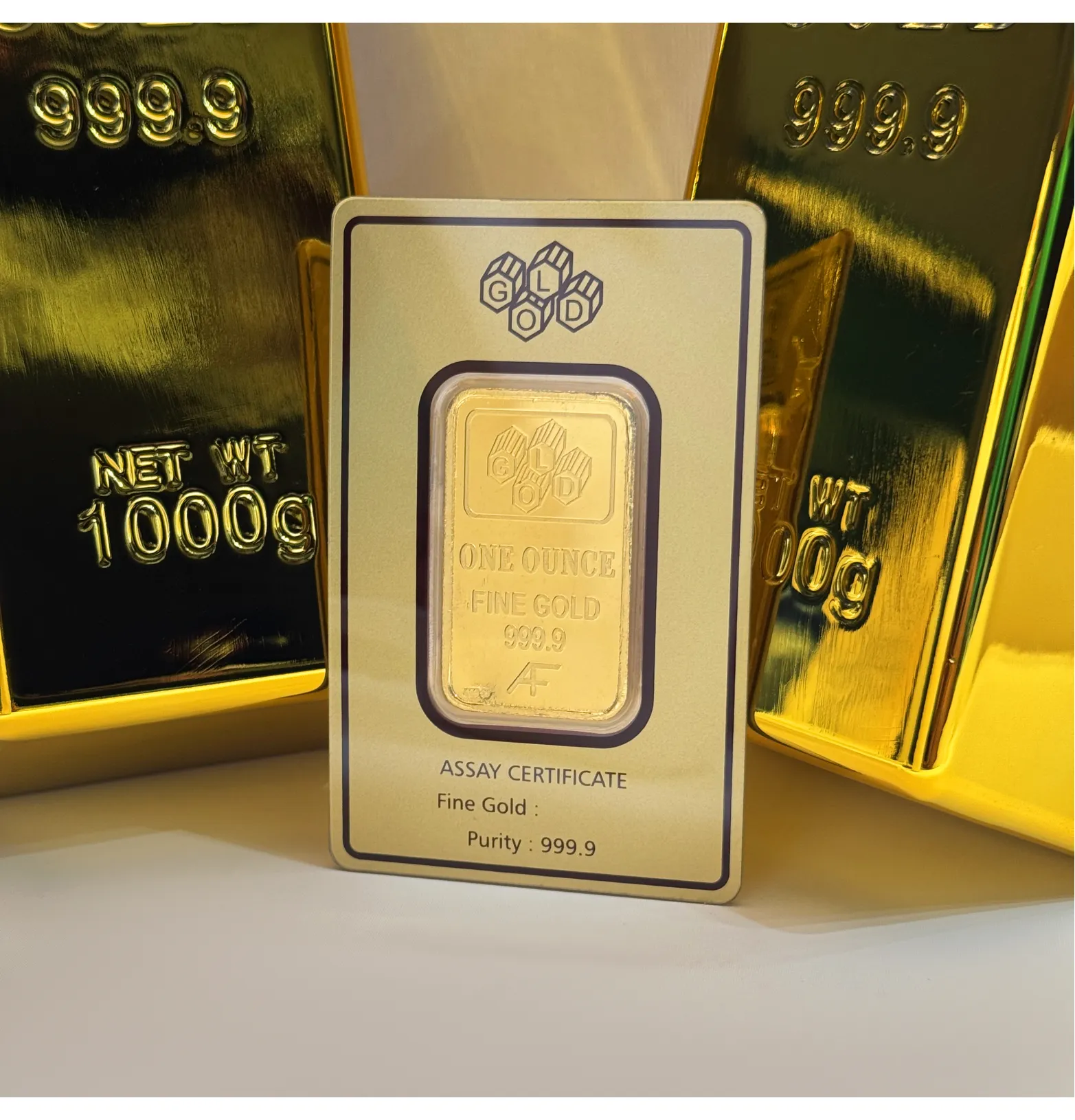 ounce 24 karat (9999) gold bar