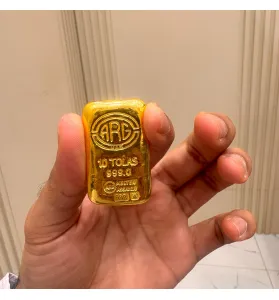 10 tola 24 karat (999) gold bar
