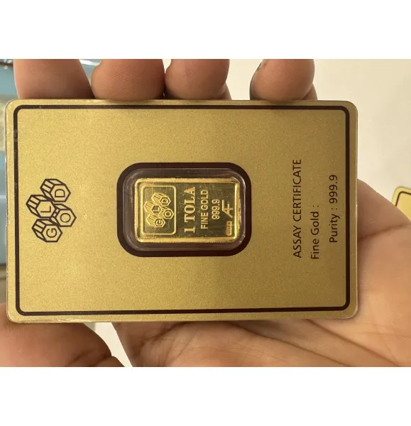 tola 24 karat (9999) gold bar  ( installments not available ) - (G-3)