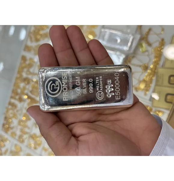 500g 999 silver bar - purchase by whatsapp only 97111978 - (G-15)