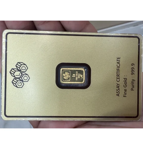 1 gram 24 karat (9999) gold bar - only purchase by whatsapp 97111978 - (G-0017)