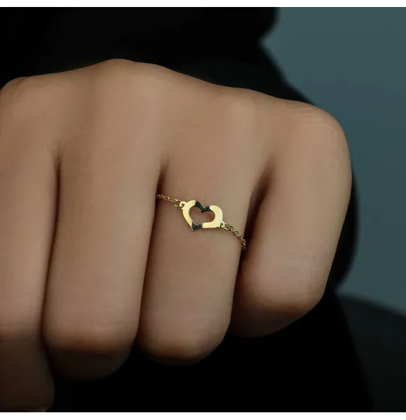 18k gold chain ring, Turkish made
