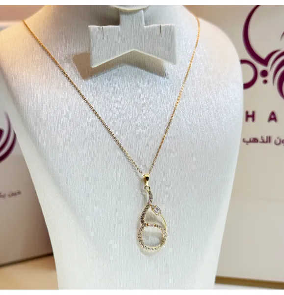 18 karat gold choker, made in Turkey - (H-1042)