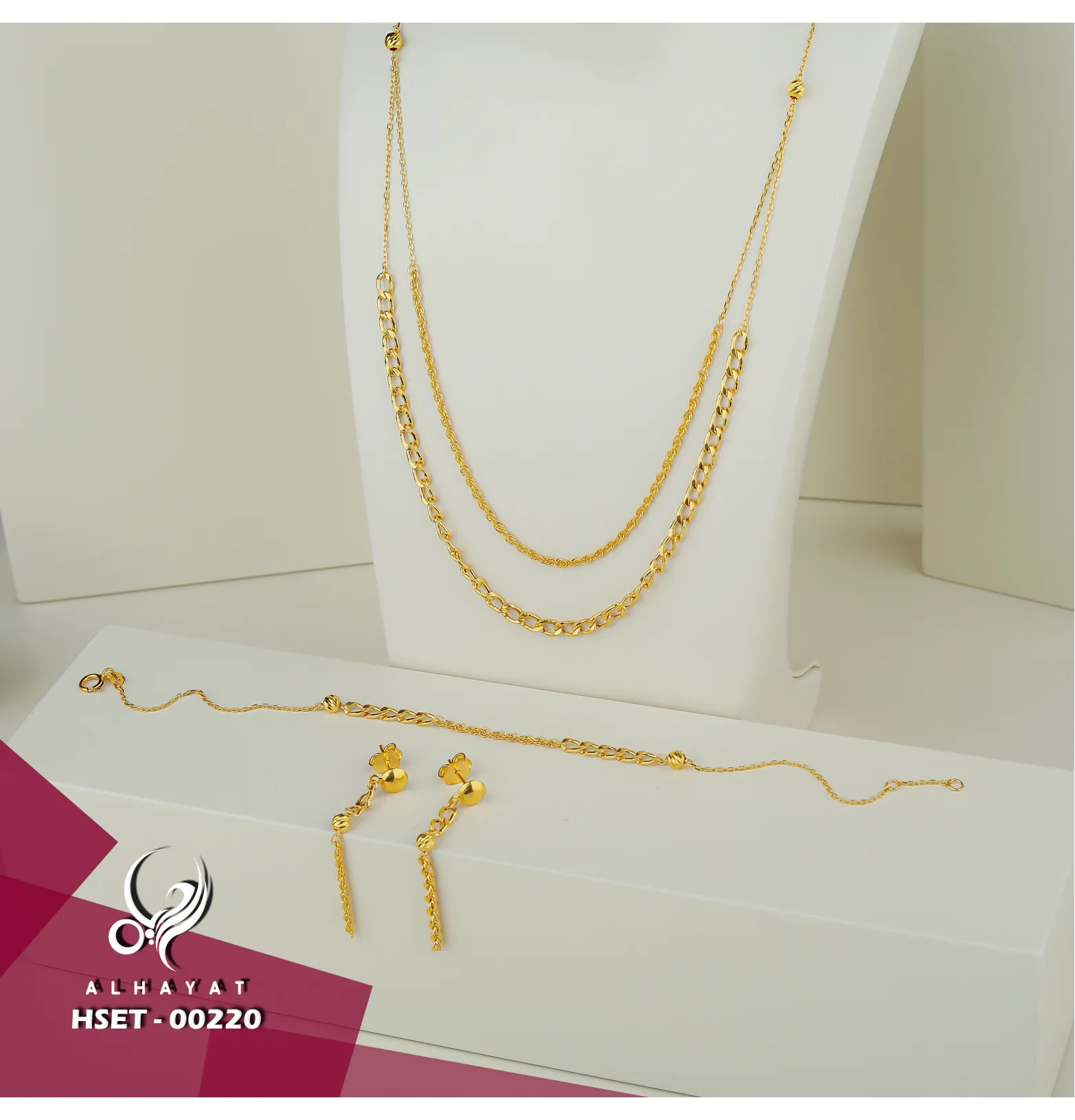 21 karat gold set, Turkish made