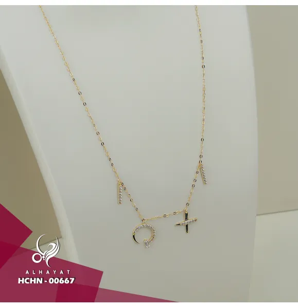 18 karat gold choker, made in Turkey - (H-1050)