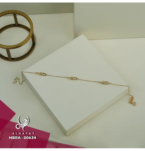 18 karat gold bracelet, made in Turkey - (H-1054)