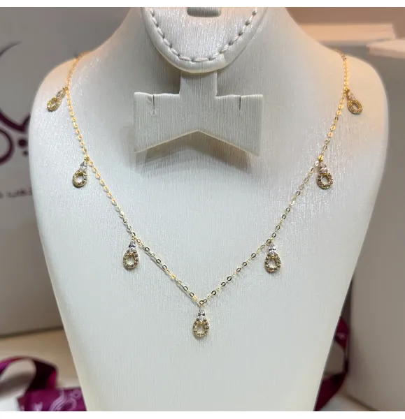 18 karat gold choker, made in Turkey - (H-1060)