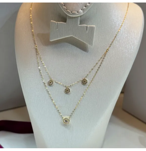 18 karat gold choker, made in Turkey - (H-1073)