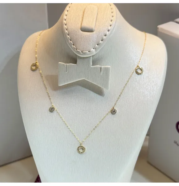 18 karat gold choker, made in Turkey - (H-1075)