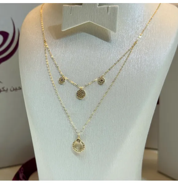18 karat gold choker, made in Turkey - (H-1080)