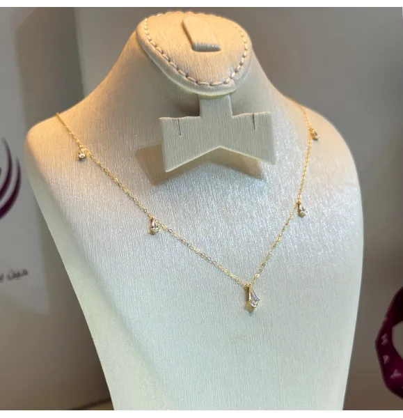 18 karat gold choker, made in Turkey - (H-1090)