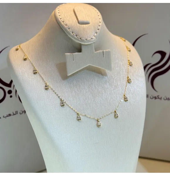 18 karat gold choker, made in Turkey - (H-1114)