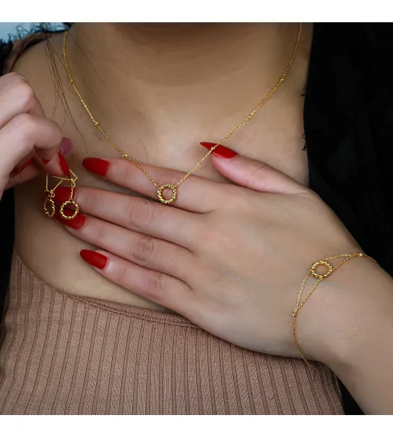 21 karat gold set, Turkish made