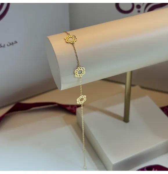 18 karat gold bracelet, made in Turkey - (H-1133)