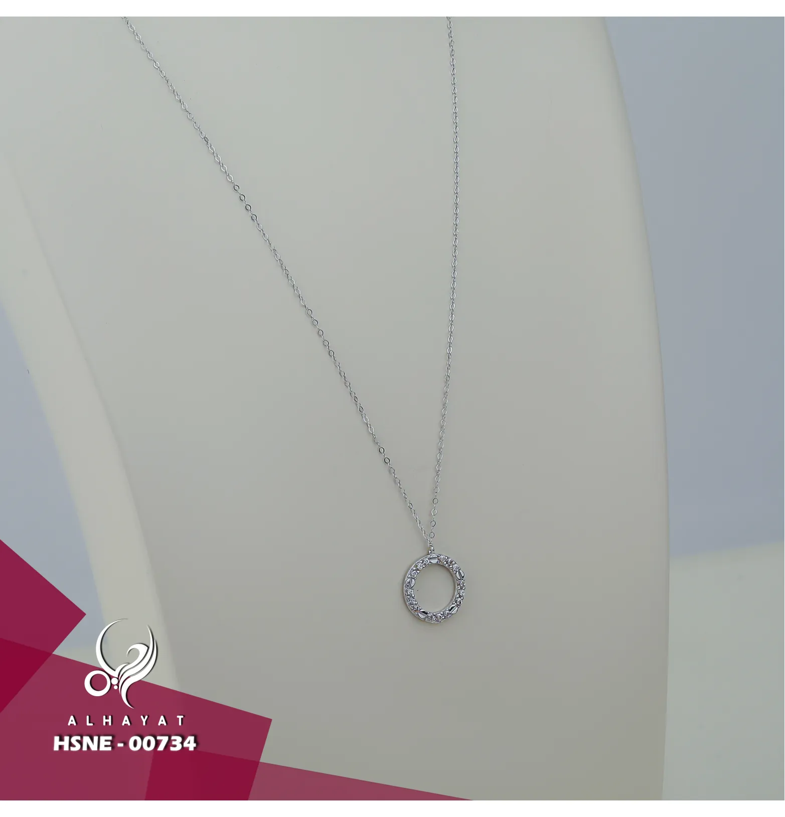 18k white gold choker, made in Turkey