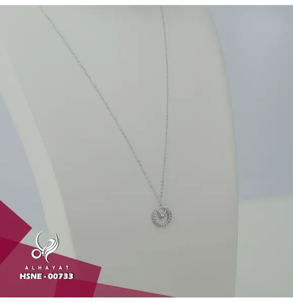 18k white gold choker, made in Turkey - (H-1140)
