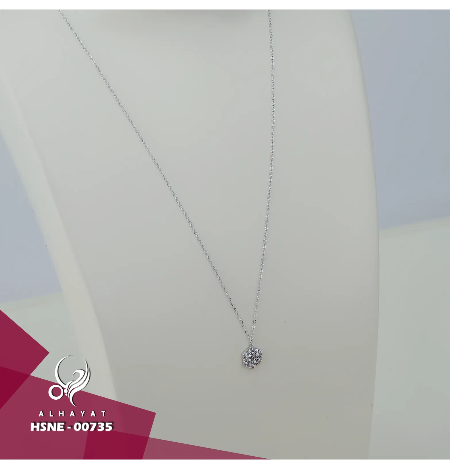 18k white gold choker, made in Turkey