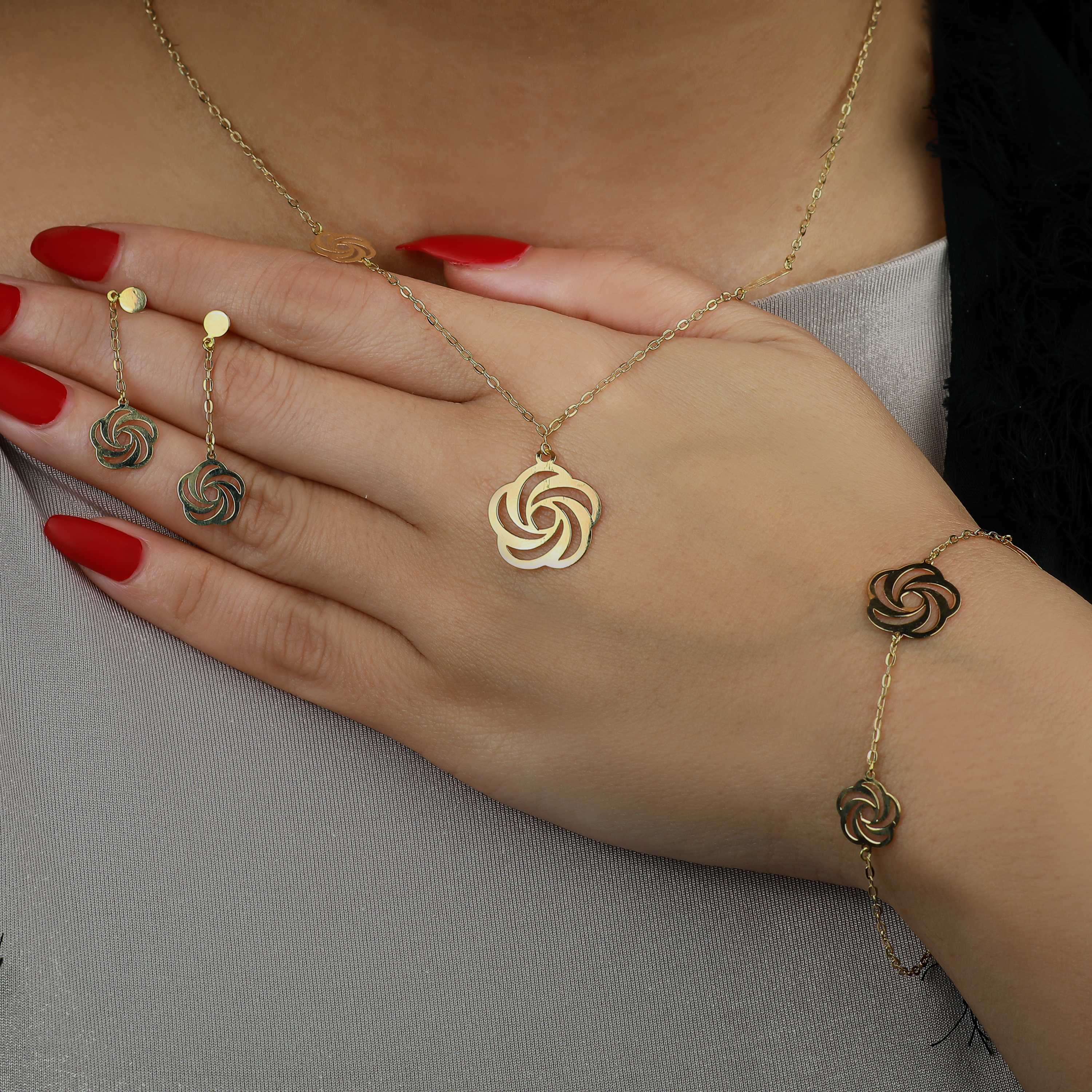 18 karat gold set, Turkish made