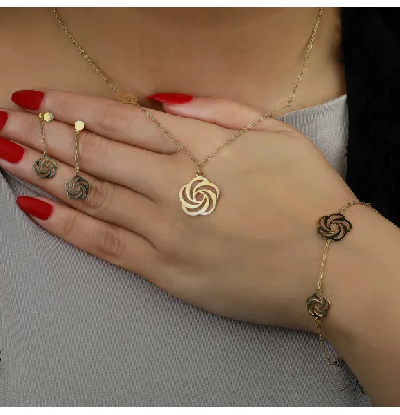 18 karat gold set, Turkish made