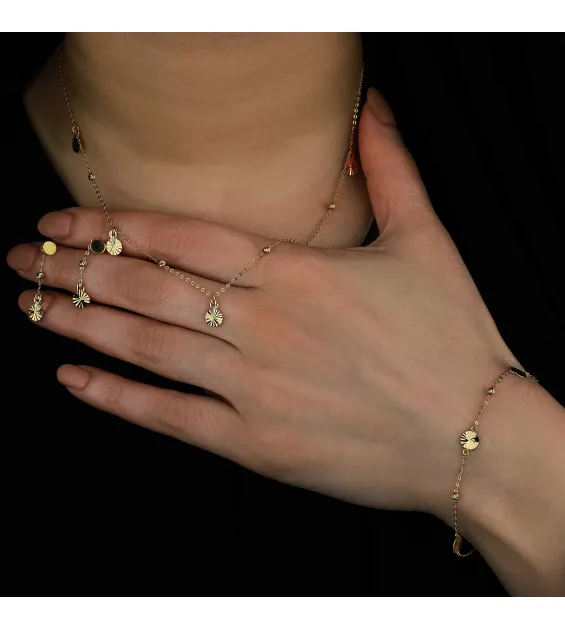 18 karat gold set, Turkish made