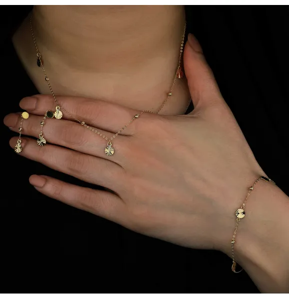 18 karat gold set, Turkish made