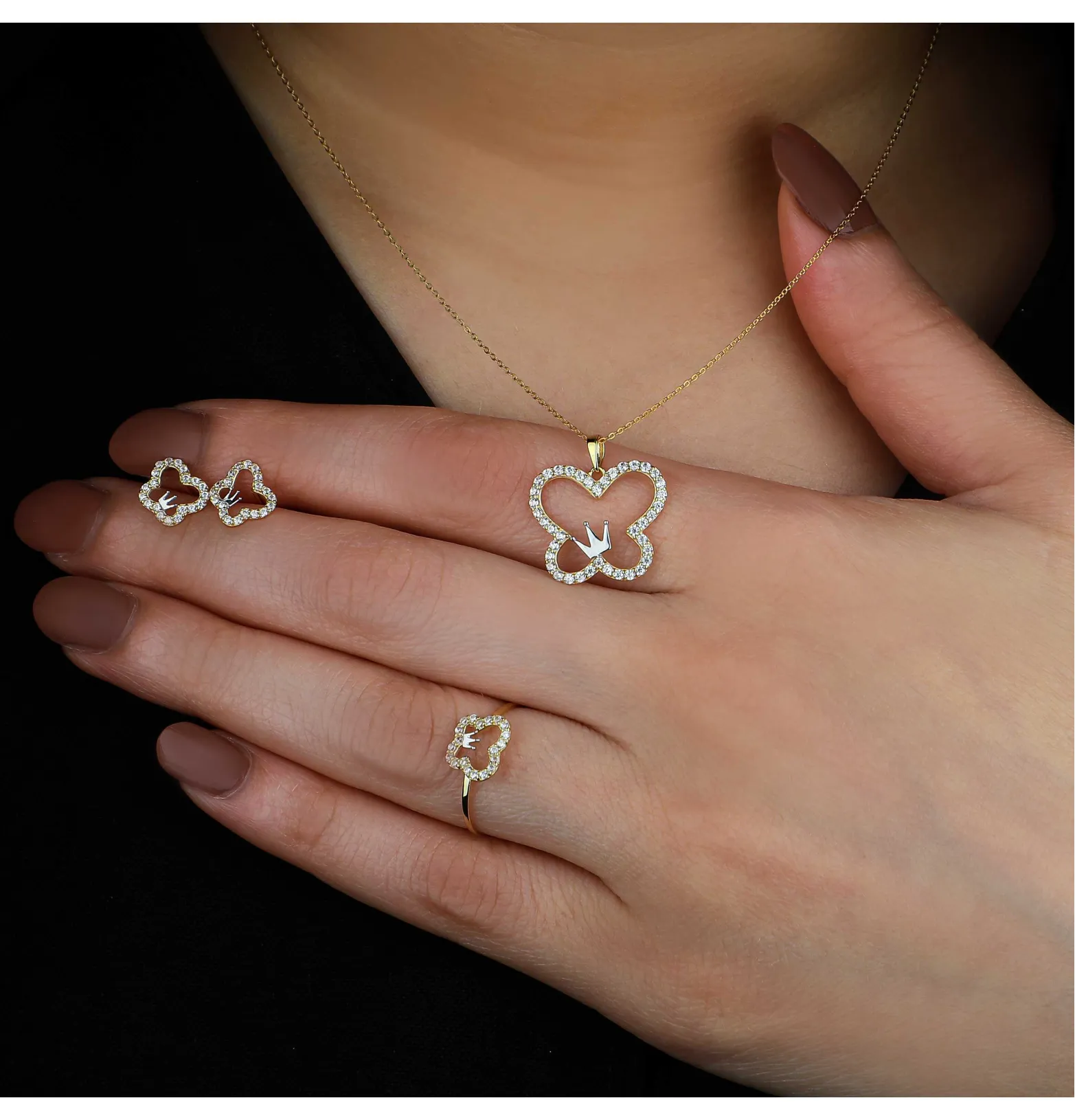 18 karat gold set, Turkish made