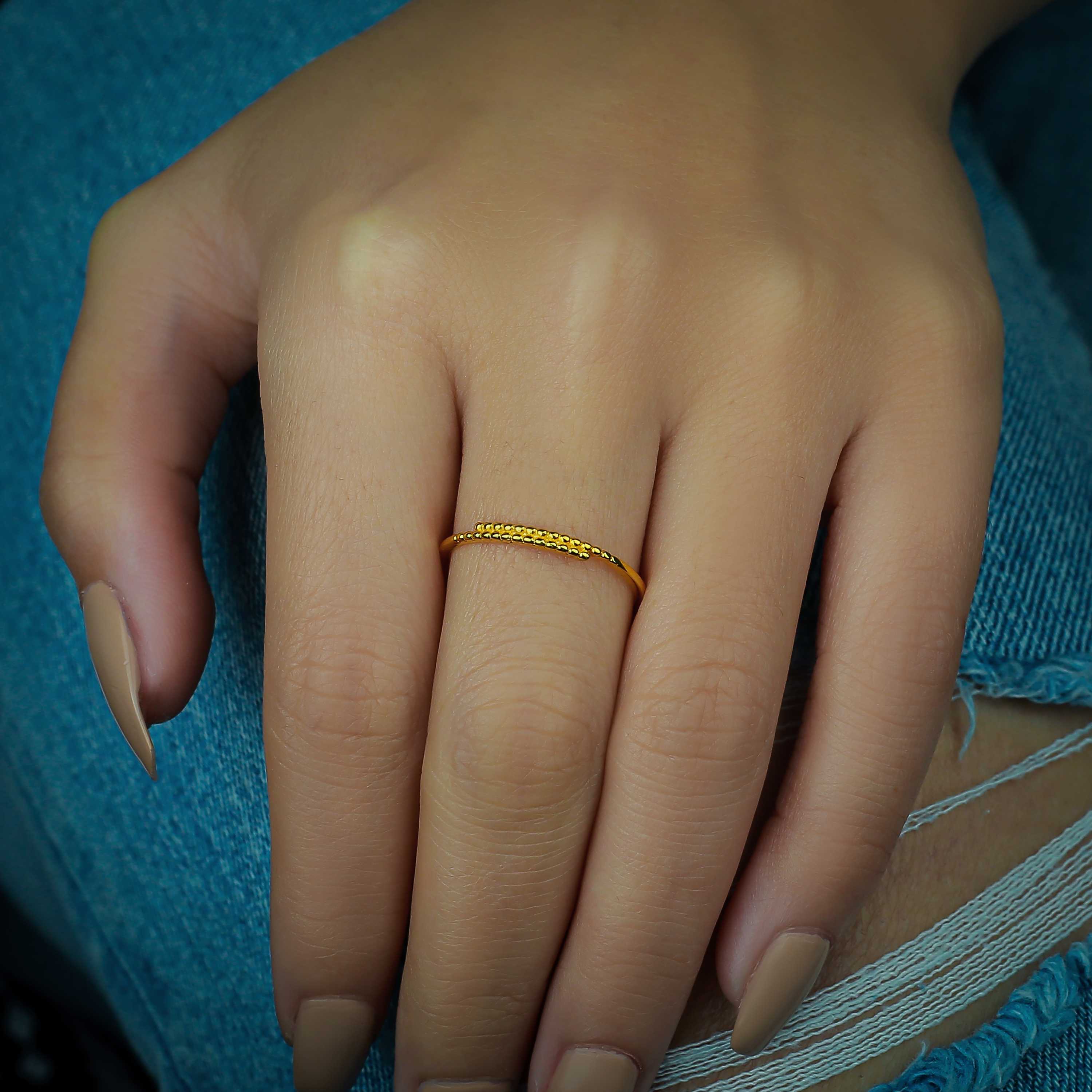 18 karat gold ring, Turkish made