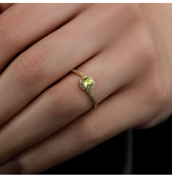 18 karat gold ring, Turkish made - (H-1206)