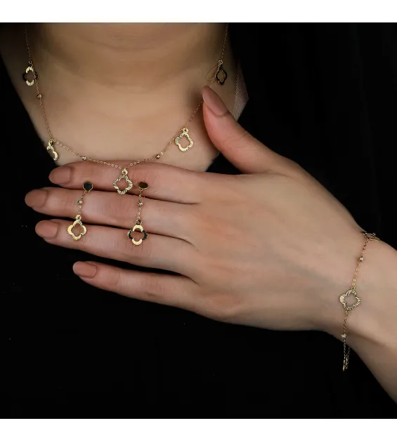 18 karat gold set, Turkish made