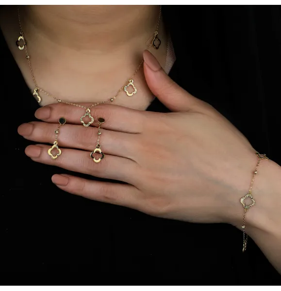 18 karat gold set, Turkish made