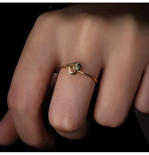 18 karat gold ring, Turkish made - (H-1211)