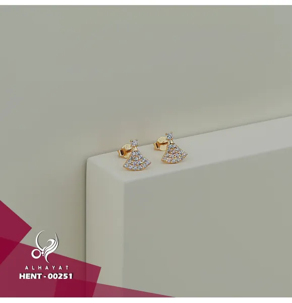 18 karat gold net ring, made in Turkey - (H-1218)