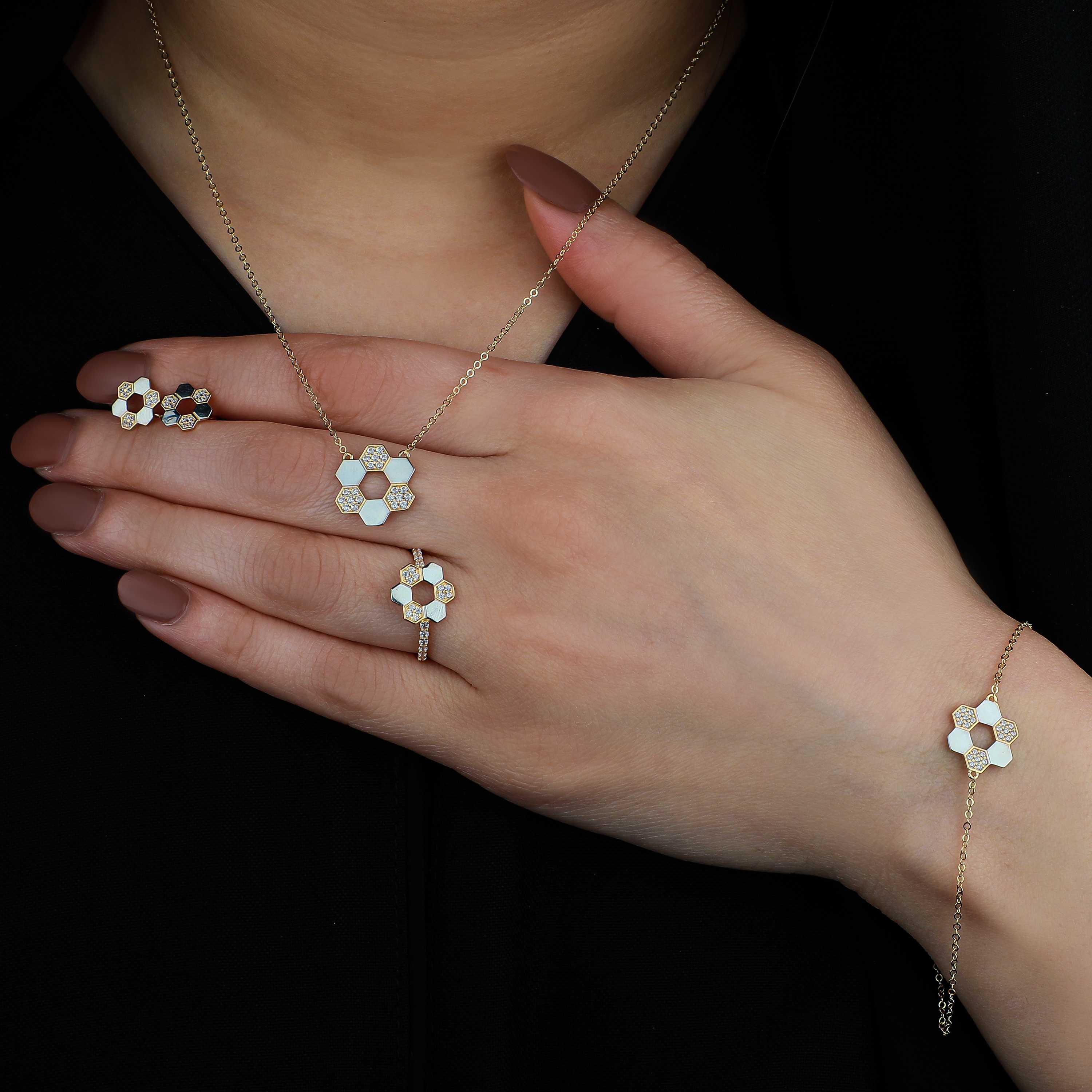 18 karat gold set, Turkish made