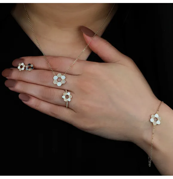 18 karat gold set, Turkish made