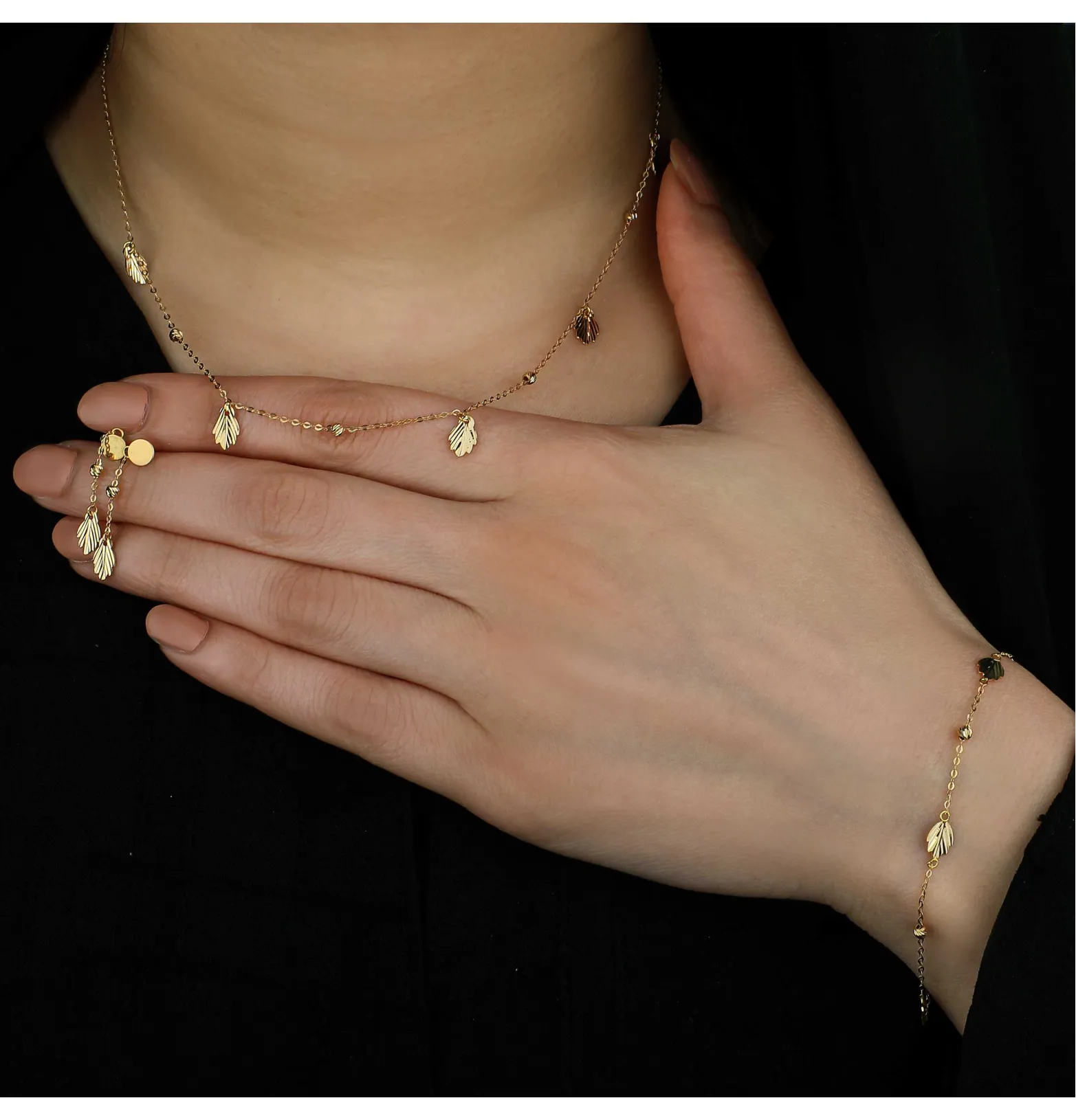 18 karat gold set, Turkish made
