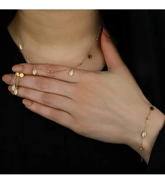 18 karat gold set, Turkish made