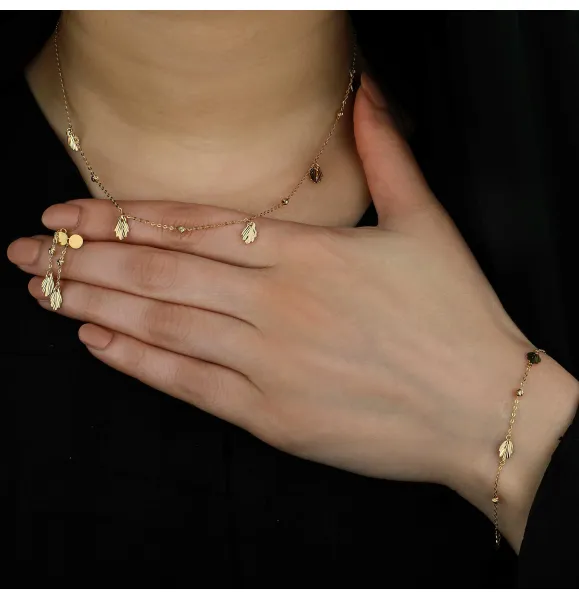 18 karat gold set, Turkish made
