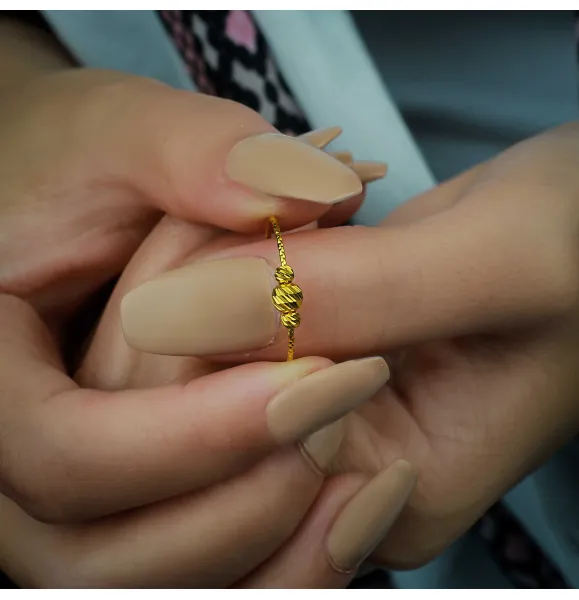 21-karat gold ring, Turkish made - (H-1276) 21-karat gold ring, Turkish made - (H-1276)