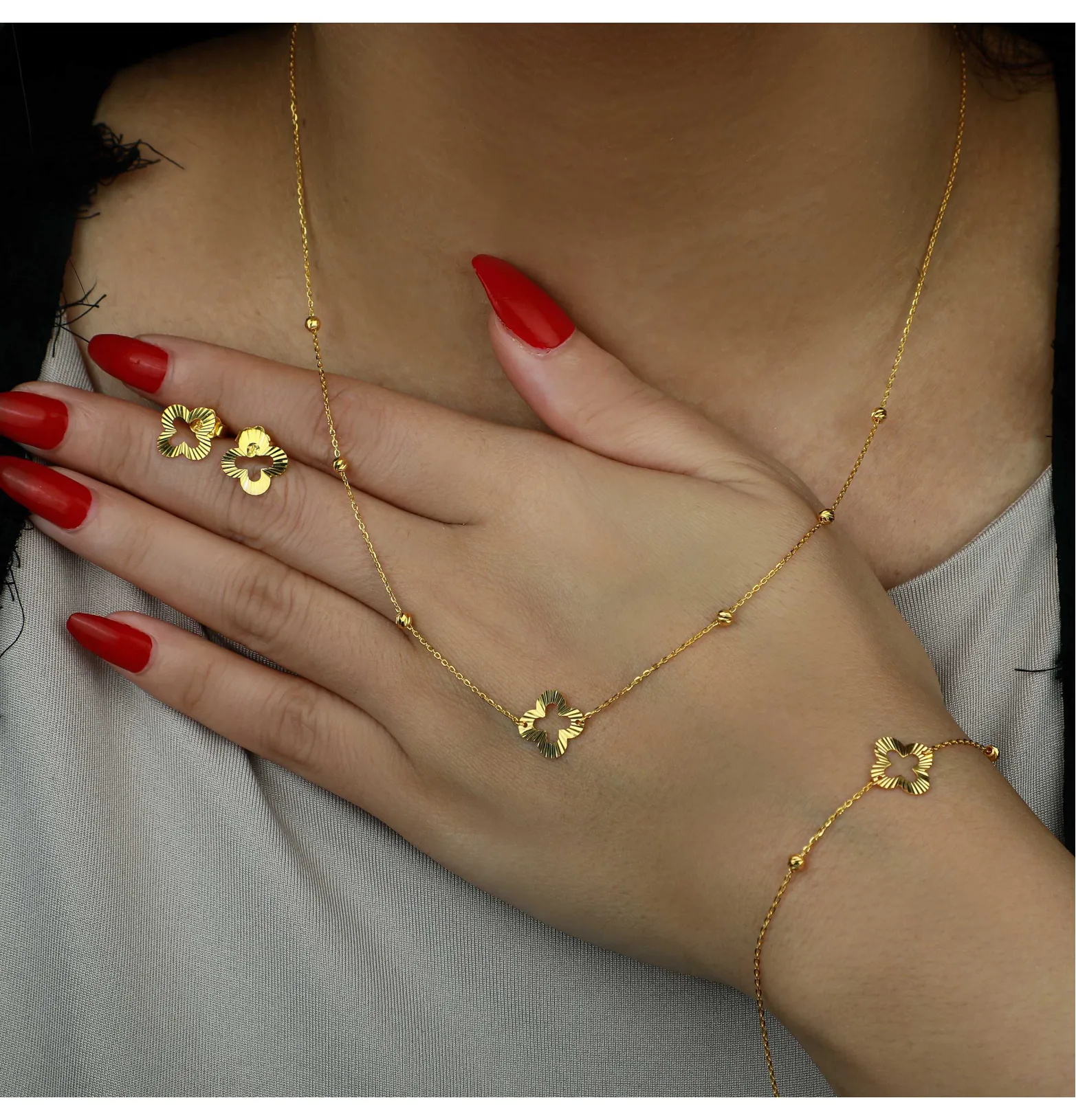 21 karat gold set, Turkish made