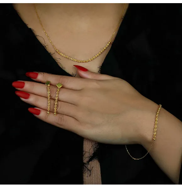 21 karat gold set, Turkish made