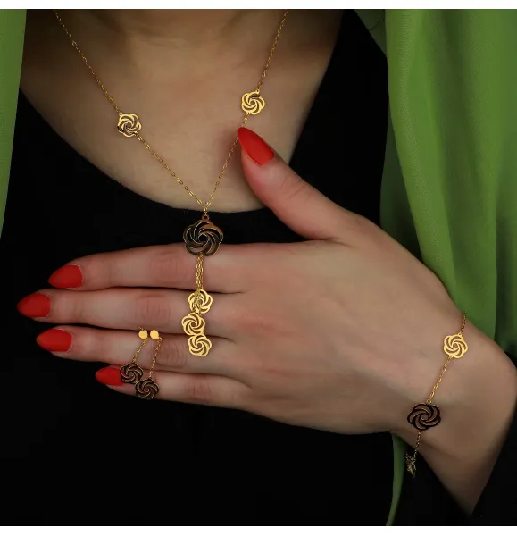 21 karat gold set, Turkish made