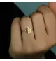 18k gold chain ring, Turkish made