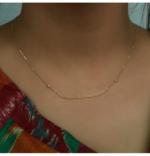 18 karat gold choker, made in Turkey - (H-1338)