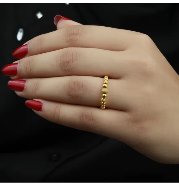 21-karat gold ring, Turkish made - (H-1350)