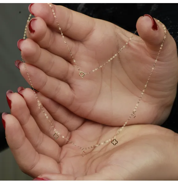 18-karat gold choker, Turkish made - (H-1360) 18-karat gold choker, Turkish made - (H-1360)