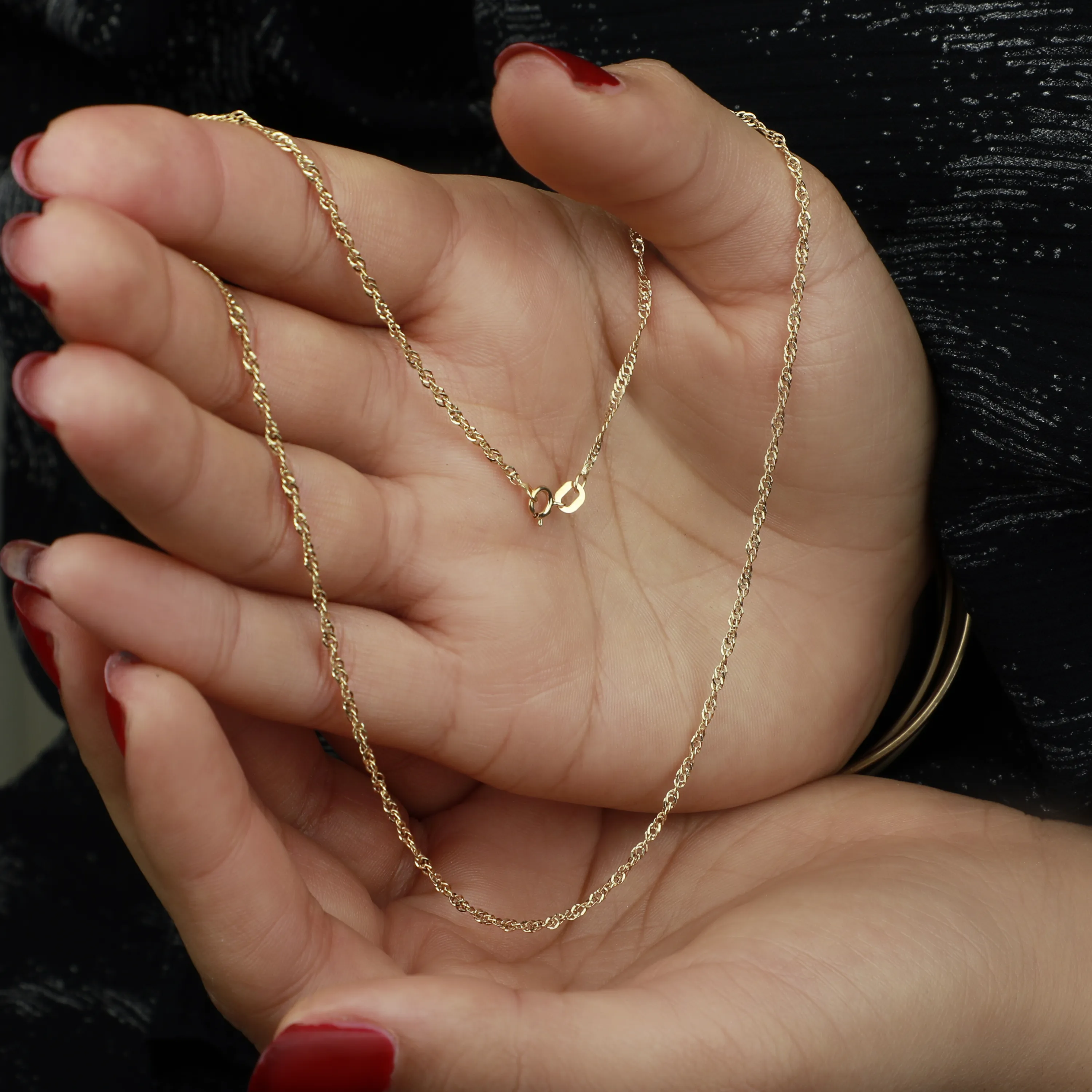 18-karat gold chain, Turkish made