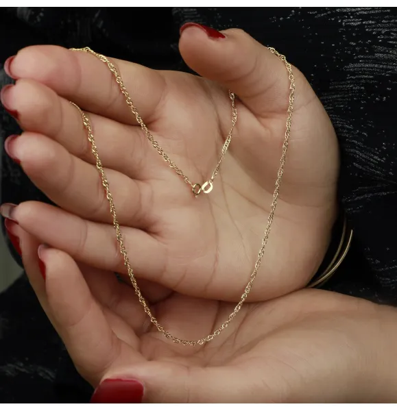 18-karat gold chain, Turkish made - (H-1363)