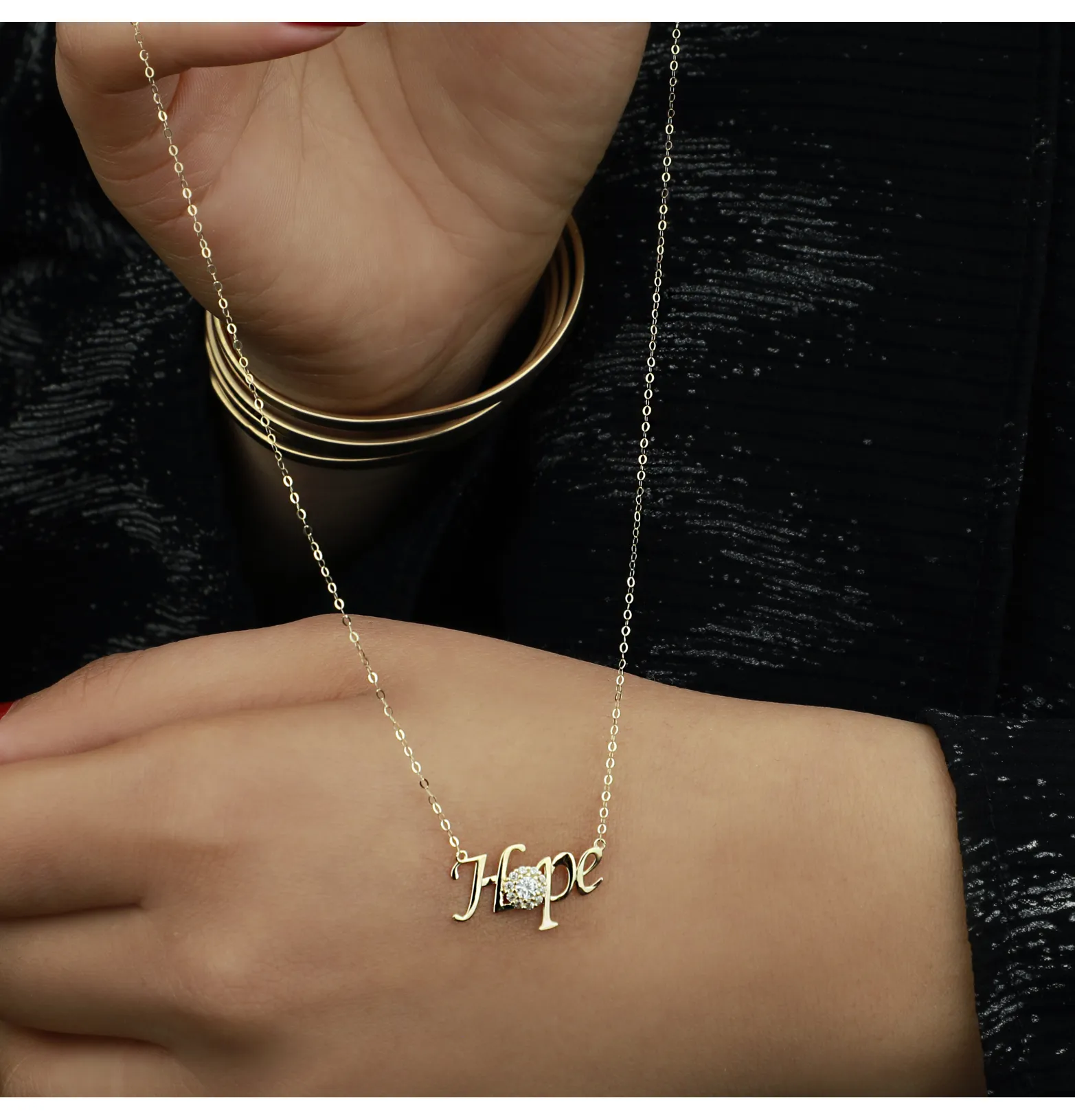 18-karat gold choker, Turkish made