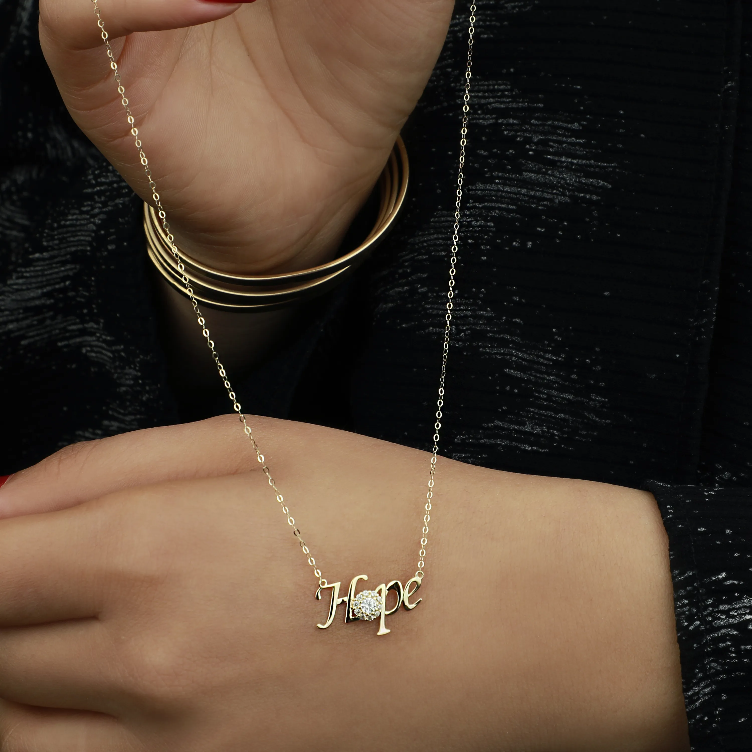 18-karat gold choker, Turkish made